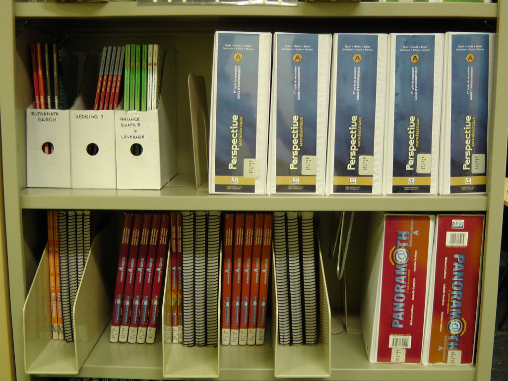 Manuels de l'étagère 5, 3e et 4e tablette